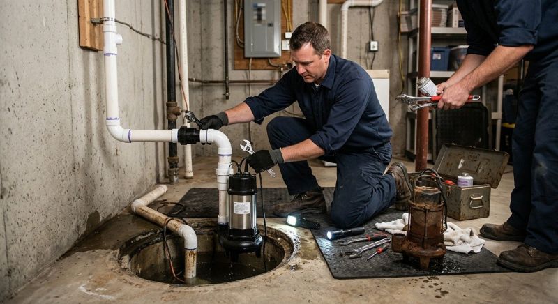 Sump Pump Relocation in Boston, MA